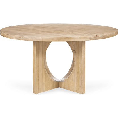 Laguna Mango Wood Round Dining Table by Classic Home. Made from mango wood in a unique style.