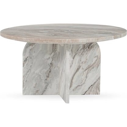 Reilly Marble Coffee Table by Classic Home in gray. Made from sawar toronto marble in a modern style.