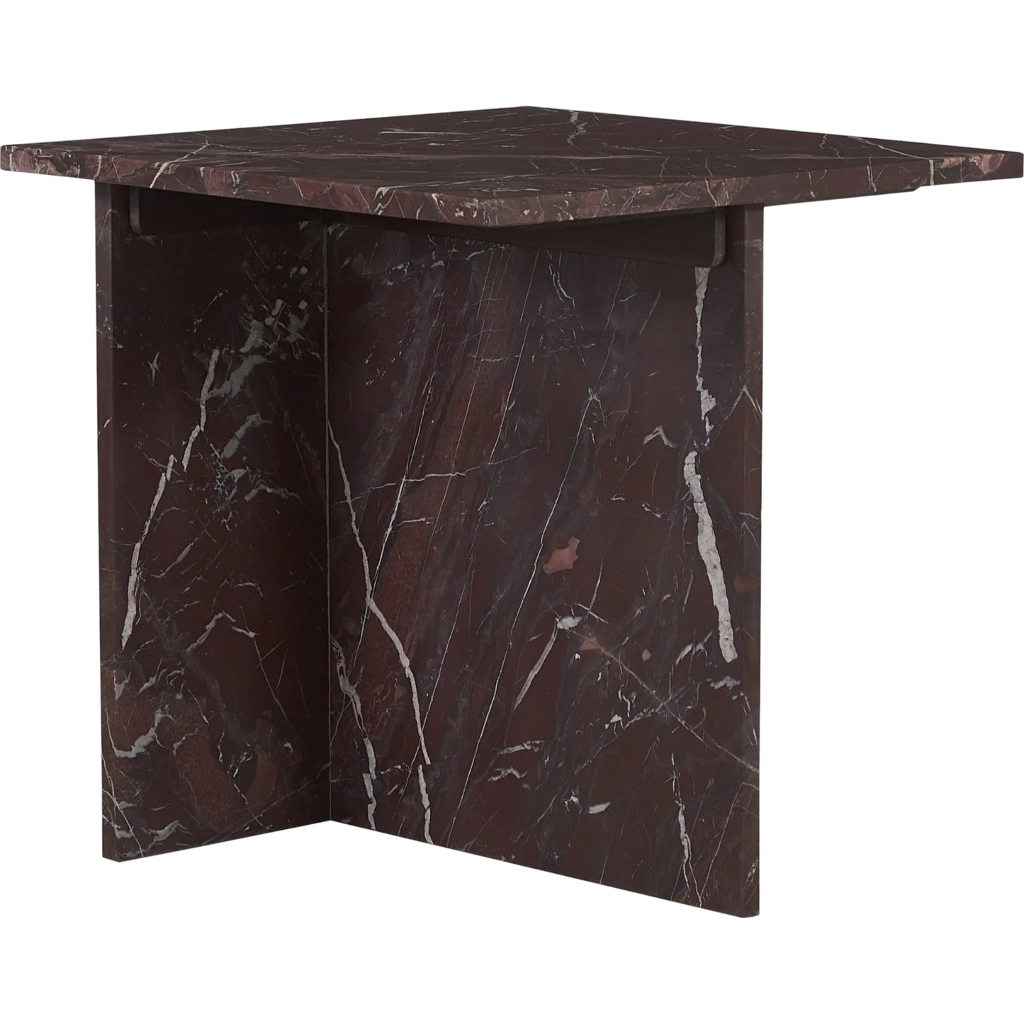 009 SI-2353781 | Primary Silo | Bexly Marble End Table by Classic Home in red. Made from marble in a modern style.