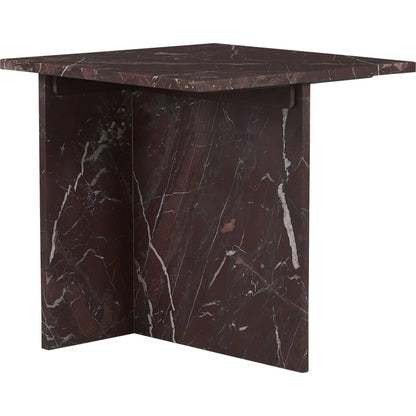 Bexly Marble End Table by Classic Home in red. Made from marble in a modern style.