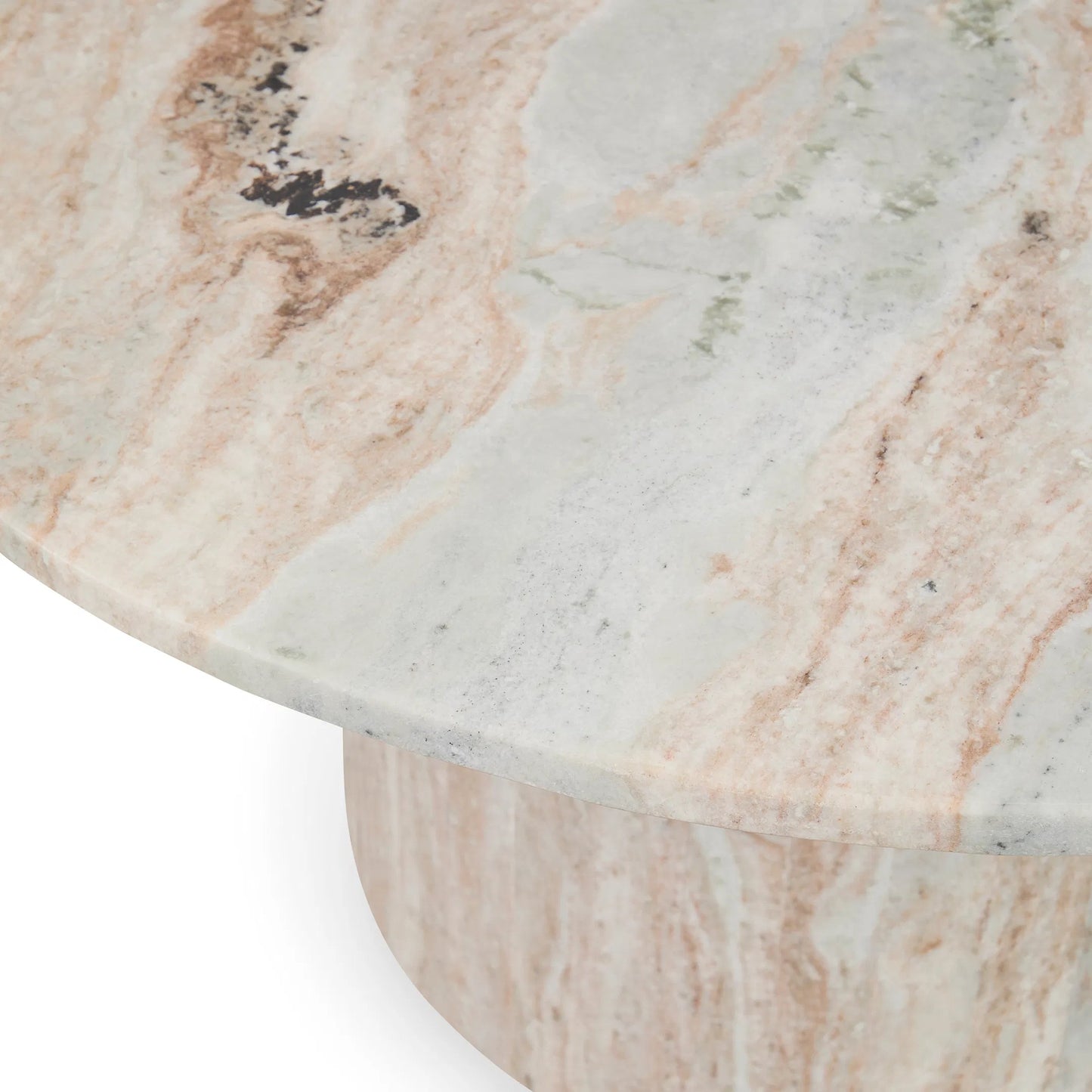 003 SI-2353714 | Closeup | Amberly Marble Coffee Table by Classic Home in earthy tones. Made from sawar toronto marble in a transitional style.