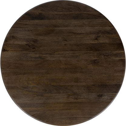 Brookside Round Mango Wood Dinning Table by Classic Home in cocoa brown. Made from mango wood in a traditional style.