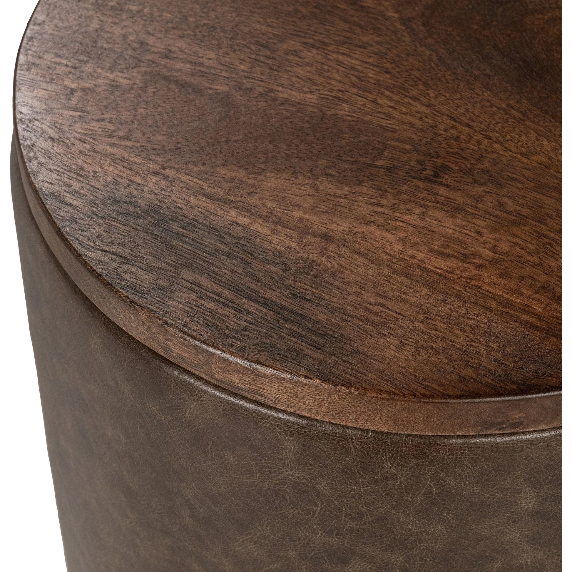 Andra Mango Wood Accent End Table by Classic Home. Made from mango wood, leather in a transitional style.