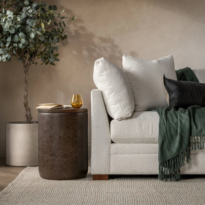 Andra Mango Wood Accent End Table by Classic Home. Made from mango wood, leather in a transitional style.