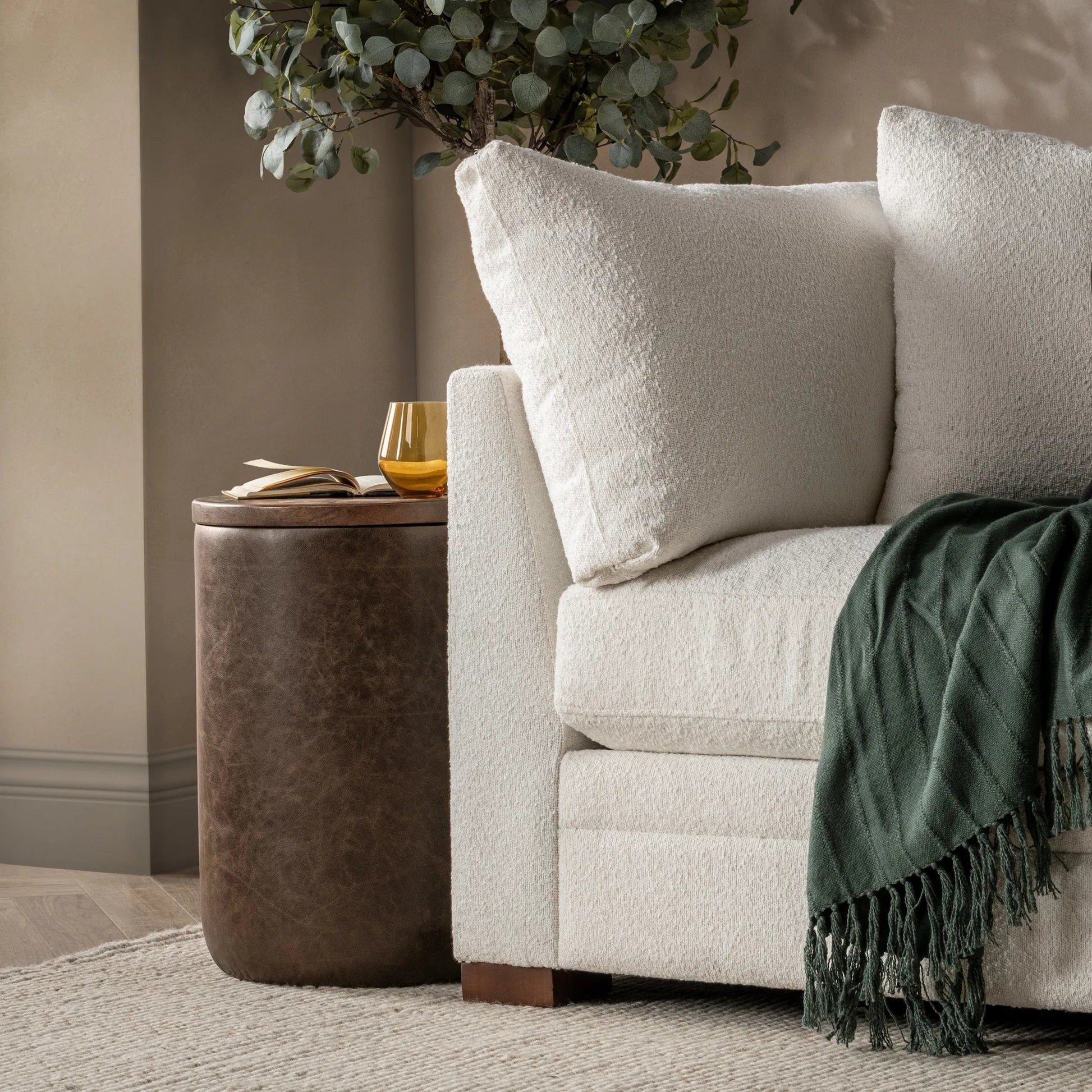 Andra Mango Wood Accent End Table by Classic Home. Made from mango wood, leather in a transitional style.