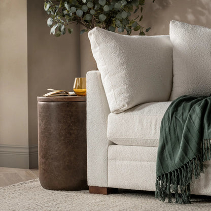 Andra Mango Wood Accent End Table by Classic Home. Made from mango wood, leather in a transitional style.