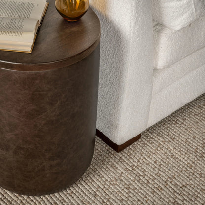 Andra Mango Wood Accent End Table by Classic Home. Made from mango wood, leather in a transitional style.
