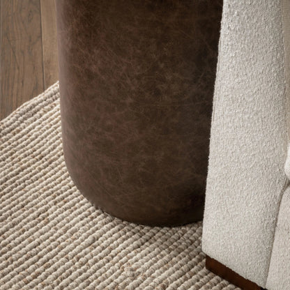 Andra Mango Wood Accent End Table by Classic Home. Made from mango wood, leather in a transitional style.