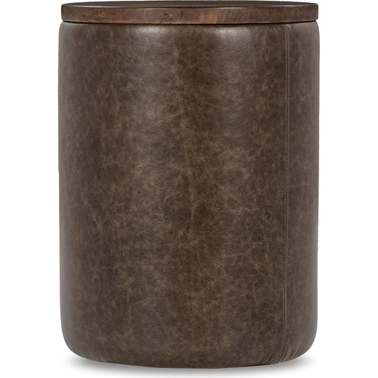 Andra Mango Wood Accent End Table by Classic Home. Made from mango wood, leather in a unique style.