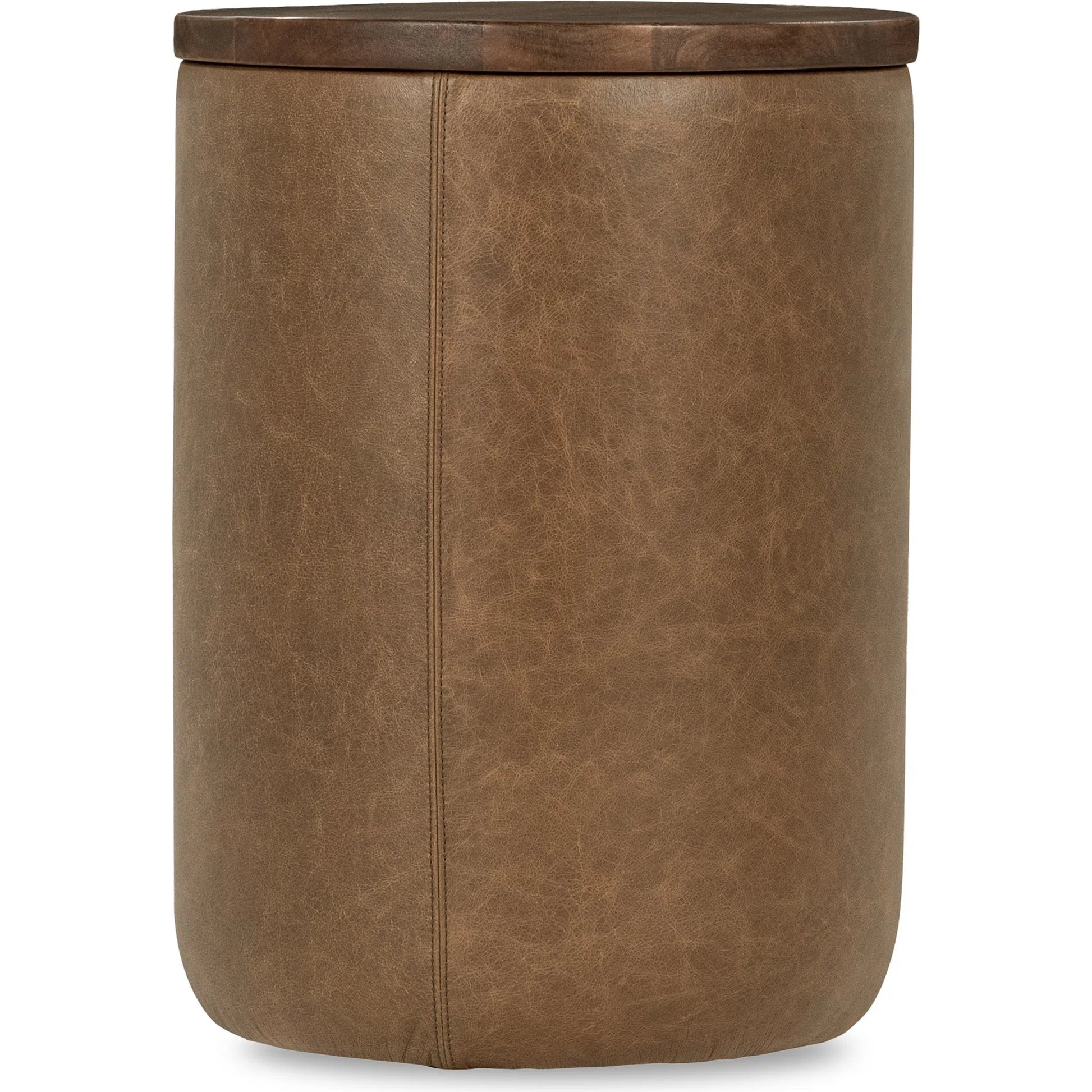Andra Mango Wood Accent End Table by Classic Home. Made from mango wood, leather in a transitional style.