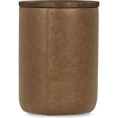 Andra Mango Wood Accent End Table by Classic Home. Made from mango wood, leather in a transitional style.