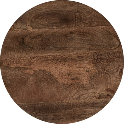 Andra Mango Wood Accent End Table by Classic Home. Made from mango wood, leather in a transitional style.