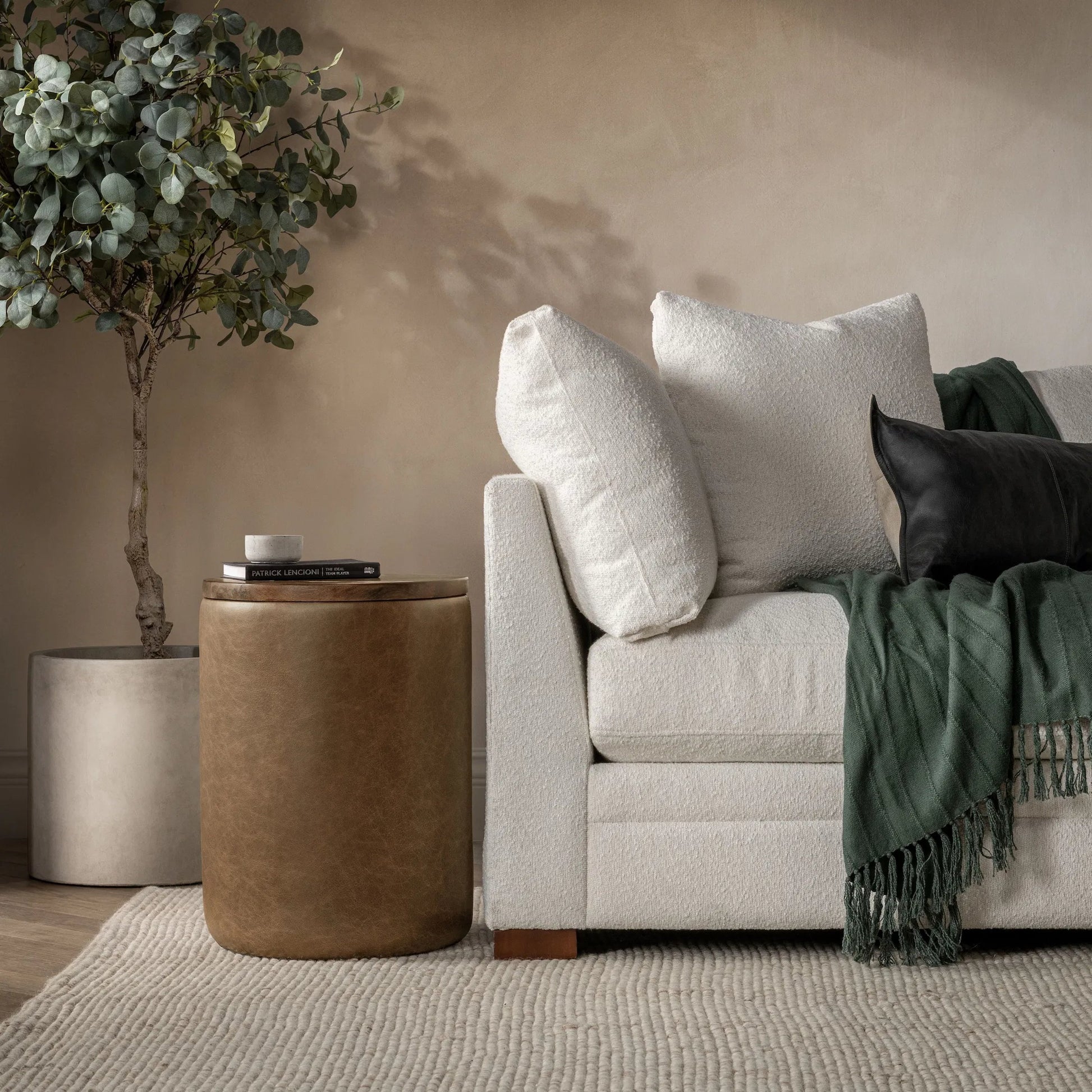 Andra Mango Wood Accent End Table by Classic Home. Made from mango wood, leather in a transitional style.