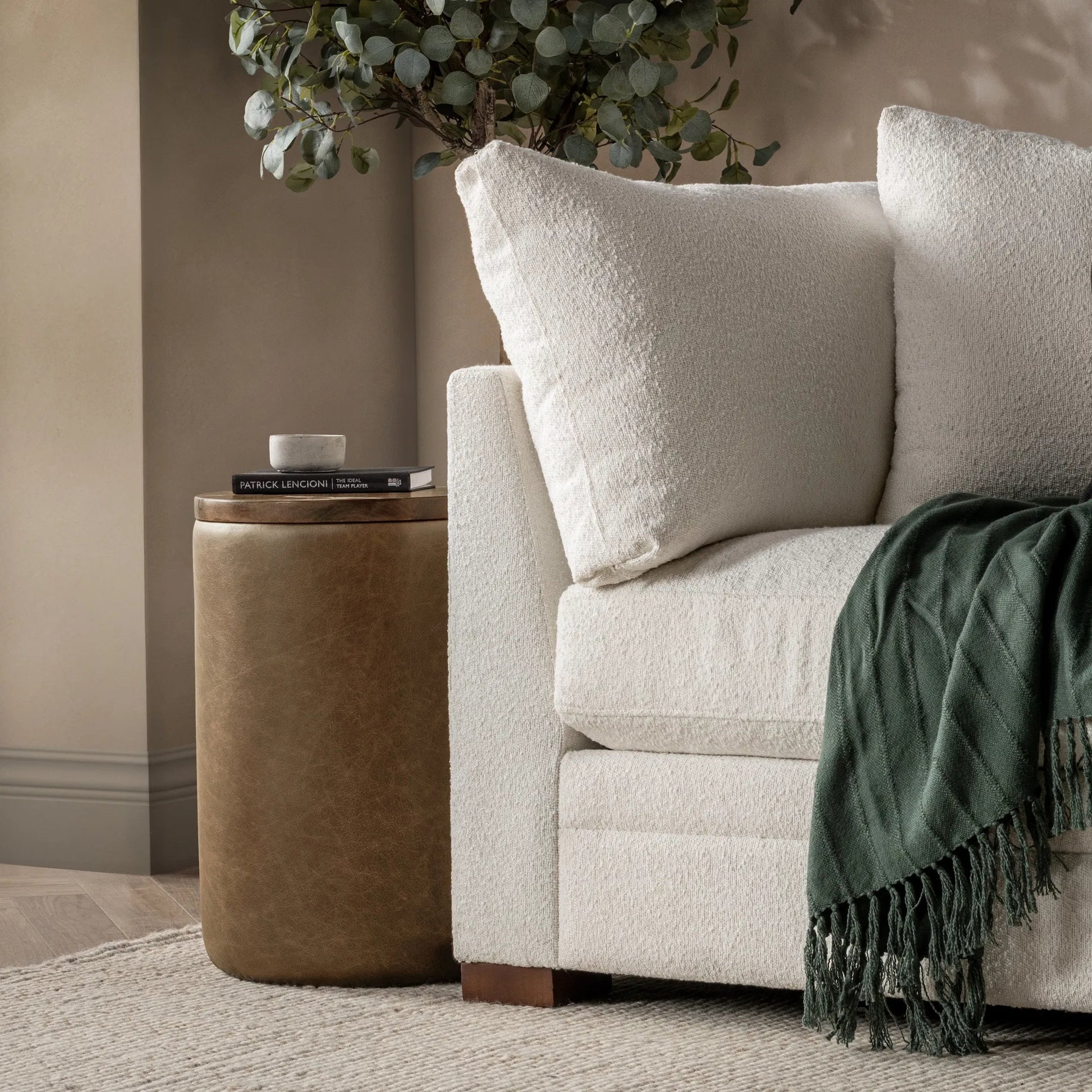 Andra Mango Wood Accent End Table by Classic Home. Made from mango wood, leather in a transitional style.