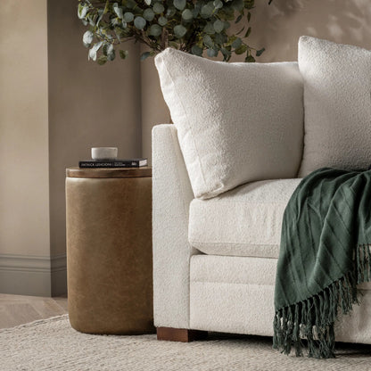 Andra Mango Wood Accent End Table by Classic Home. Made from mango wood, leather in a transitional style.