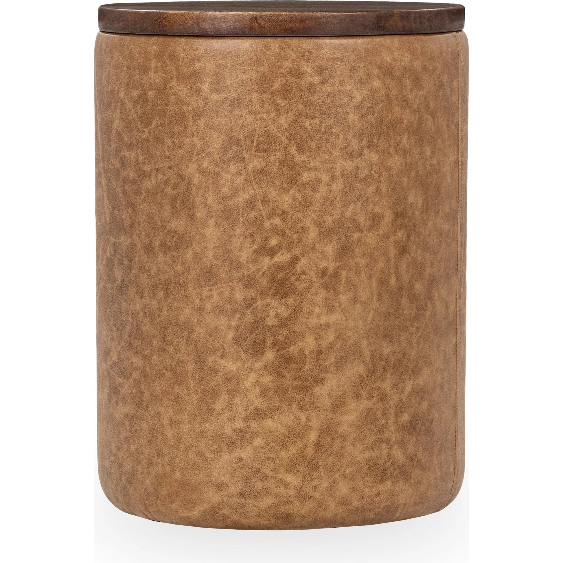 Andra Mango Wood Accent End Table by Classic Home. Made from mango wood, leather in a transitional style.