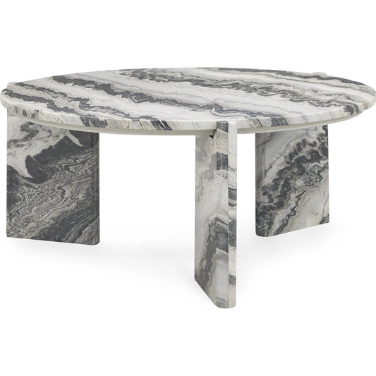 Zora Coffee Table by Classic Home in gray. Made from marble in a unique style.