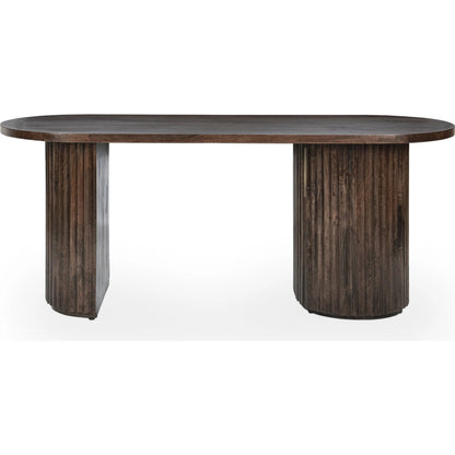 Redford Desk by Classic Home in kona brown. Made from mango wood in a traditional style.