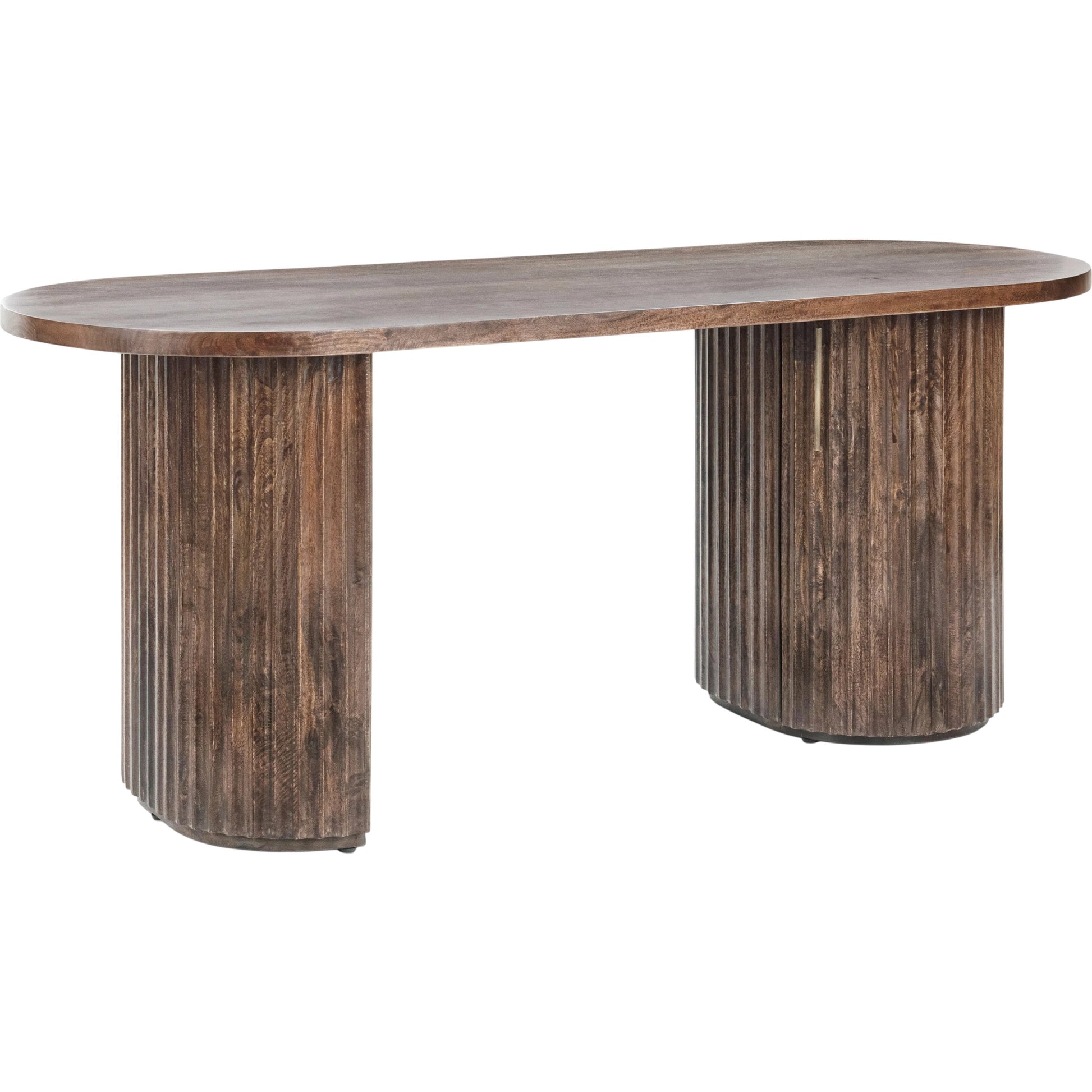 Redford Desk by Classic Home in kona brown. Made from mango wood in a traditional style.