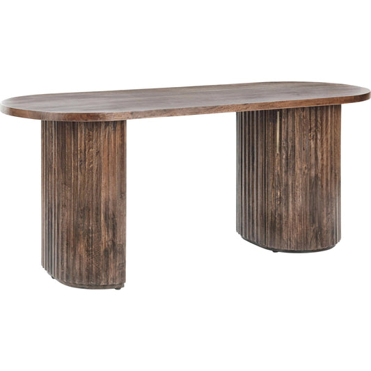 Redford Desk by Classic Home in kona brown. Made from mango wood in a traditional style.