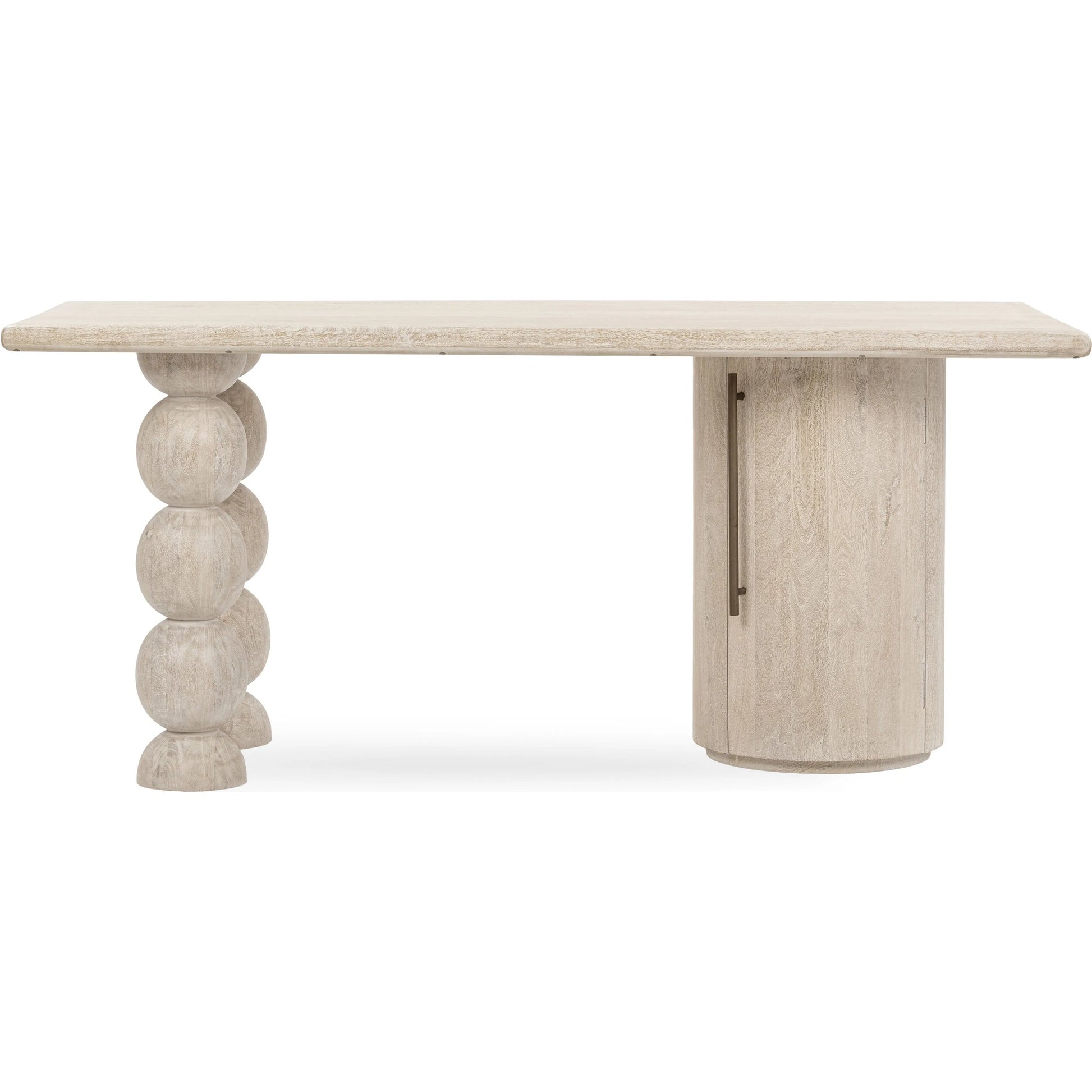 Adir Desk by Classic Home in off white. Made from mango wood in a transitional style.