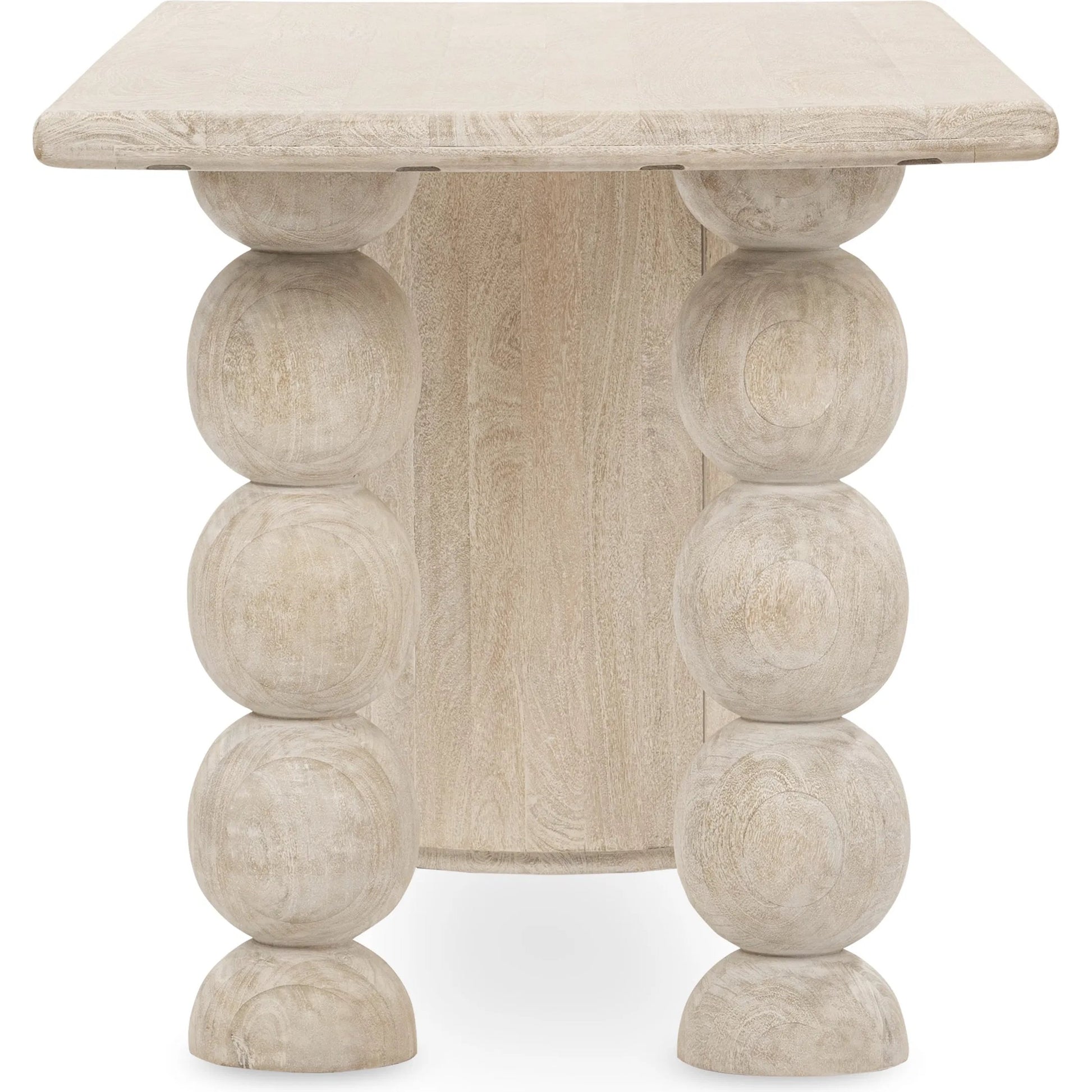Adir Desk by Classic Home in off white. Made from mango wood in a transitional style.