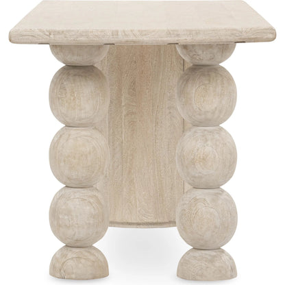 Adir Desk by Classic Home in off white. Made from mango wood in a transitional style.