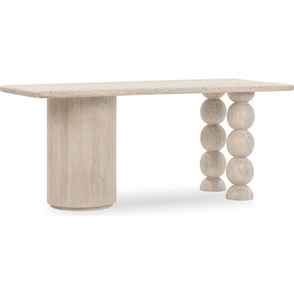 Adir Desk by Classic Home in off white. Made from mango wood in a transitional style.