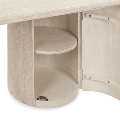 Adir Desk by Classic Home in off white. Made from mango wood in a transitional style.