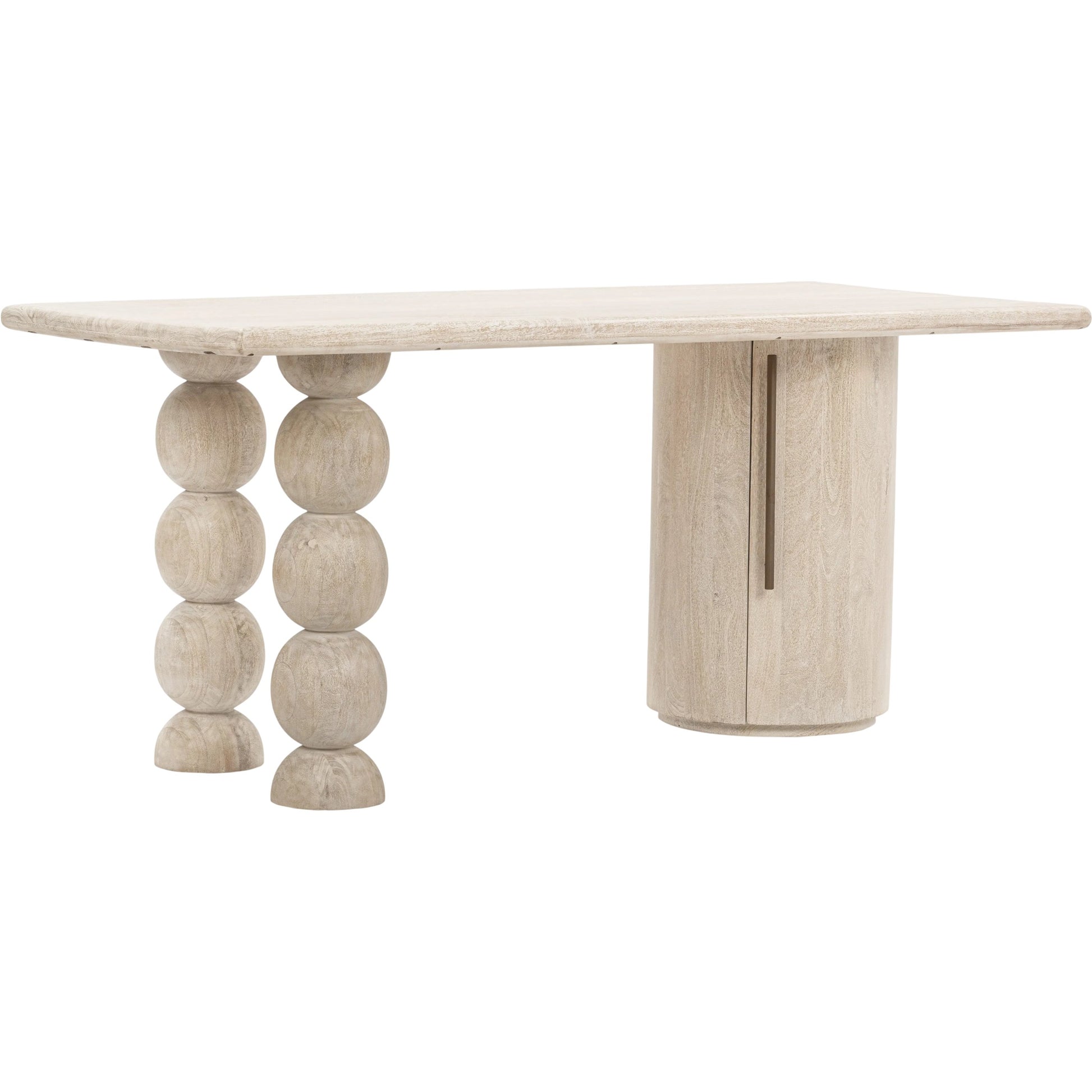 Adir Desk by Classic Home in off white. Made from mango wood in a transitional style.