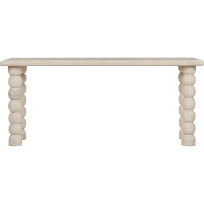Adir Console Table by Classic Home in off white. Made from mango wood in a transitional style.