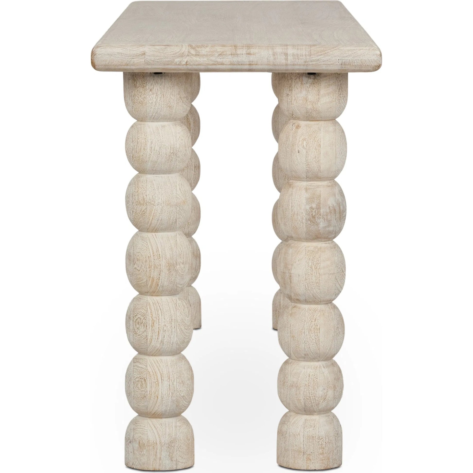 Adir Console Table by Classic Home in off white. Made from mango wood in a transitional style.