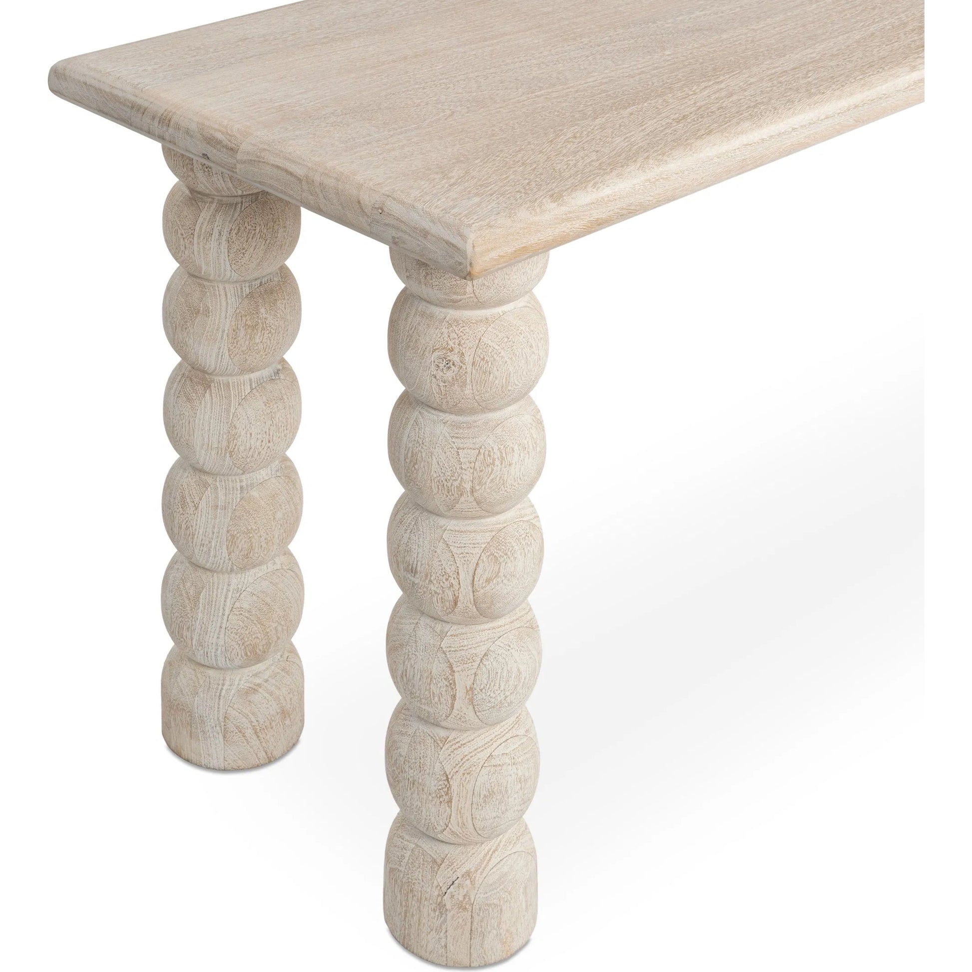 Adir Console Table by Classic Home in off white. Made from mango wood in a transitional style.