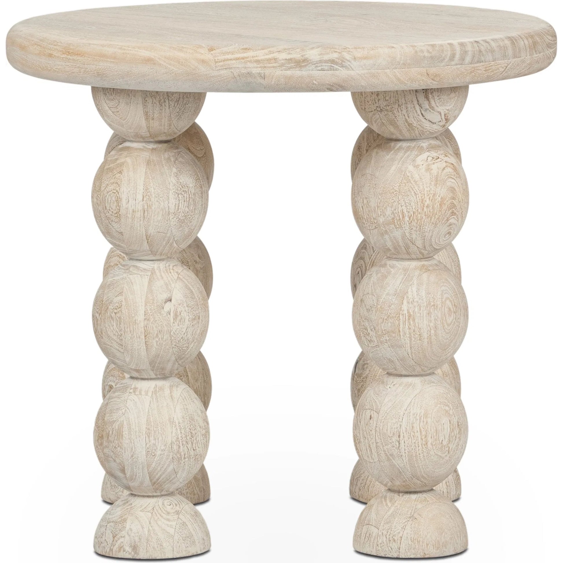 Adir End Table by Classic Home in off white. Made from mango wood in a transitional style.