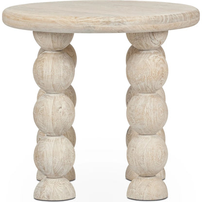 Adir End Table by Classic Home in off white. Made from mango wood in a transitional style.