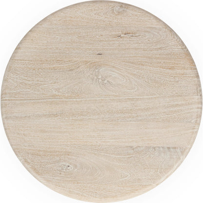 Adir End Table by Classic Home in off white. Made from mango wood in a transitional style.