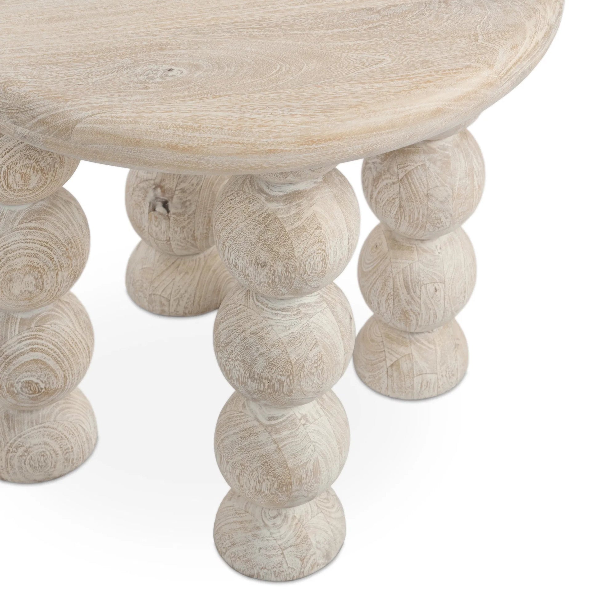 Adir End Table by Classic Home in off white. Made from mango wood in a transitional style.