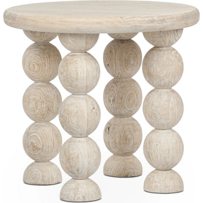 Adir End Table by Classic Home in off white. Made from mango wood in a transitional style.