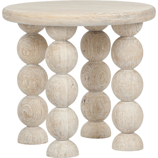 001 SI-2518821 | Primary Silo | Adir End Table by Classic Home in off white. Made from mango wood in a transitional style.
