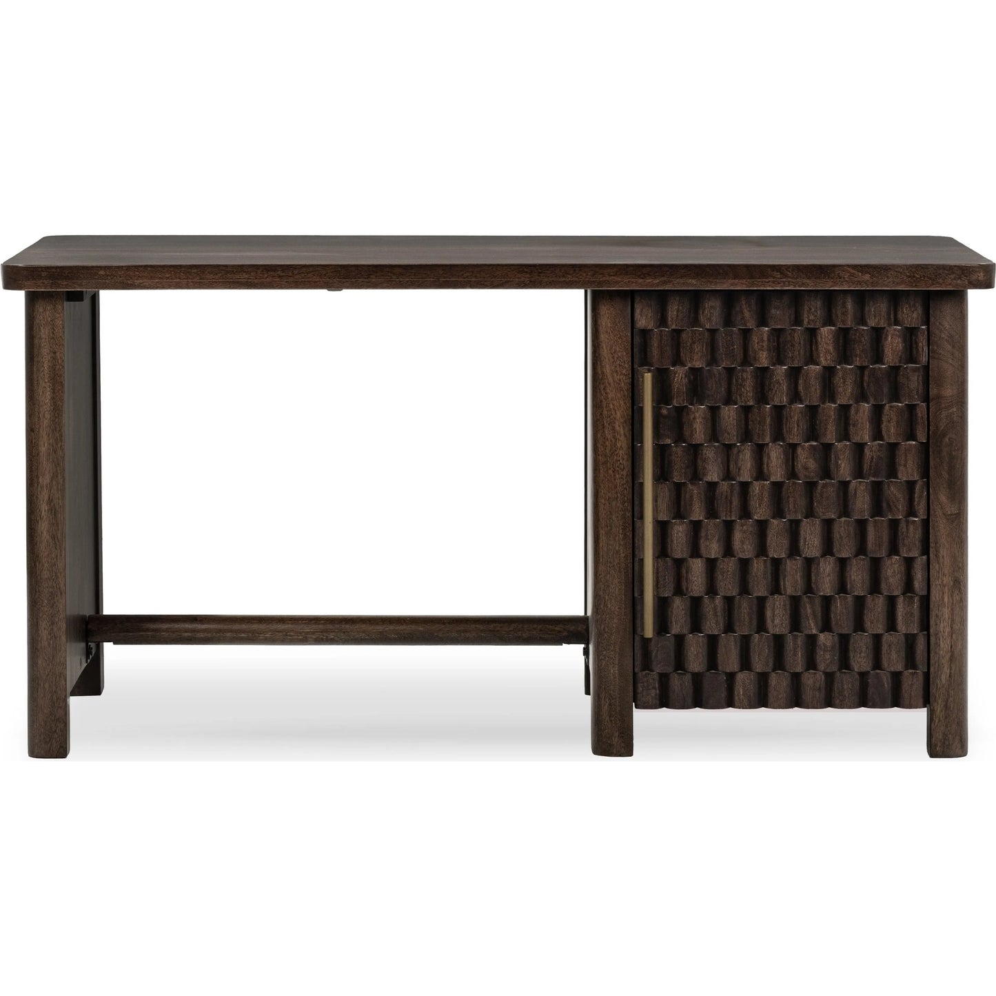 002 SI-2518822 | Additional Silo | Norwood Desk by Classic Home in bark brown. Made from mango wood in a traditional style.