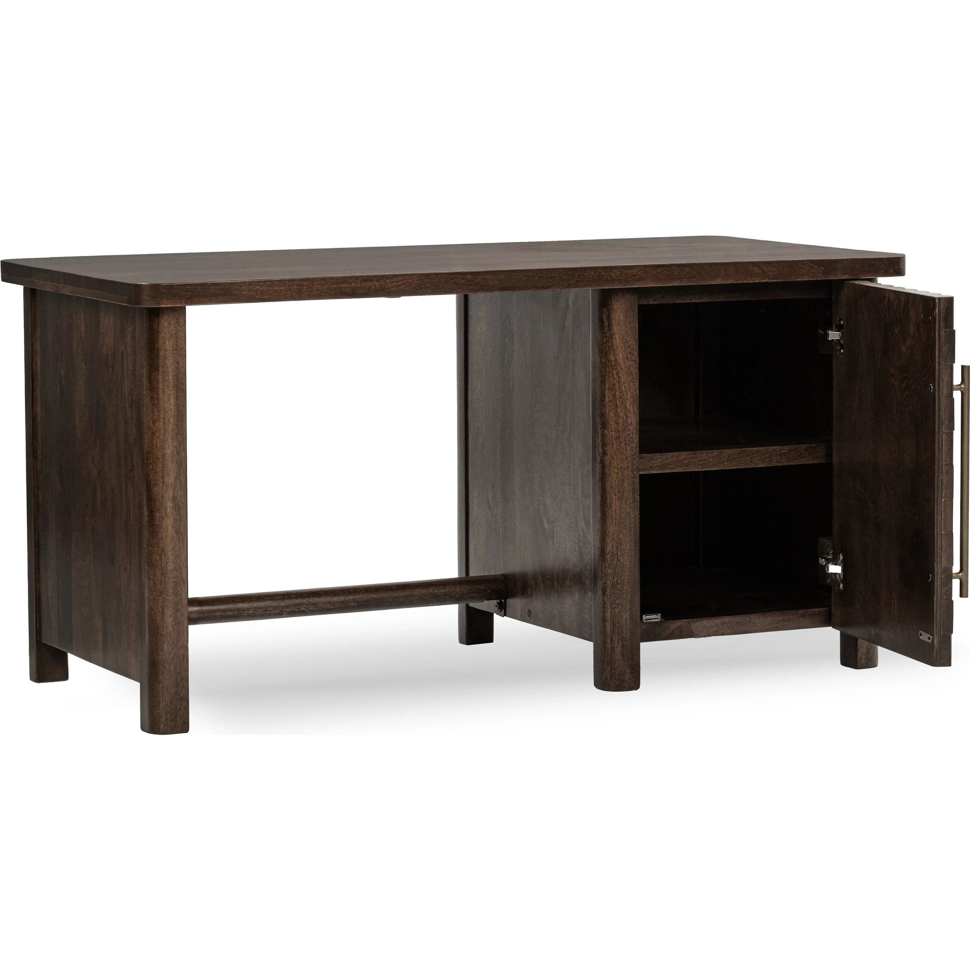 Norwood Desk by Classic Home in bark brown. Made from mango wood in a traditional style.