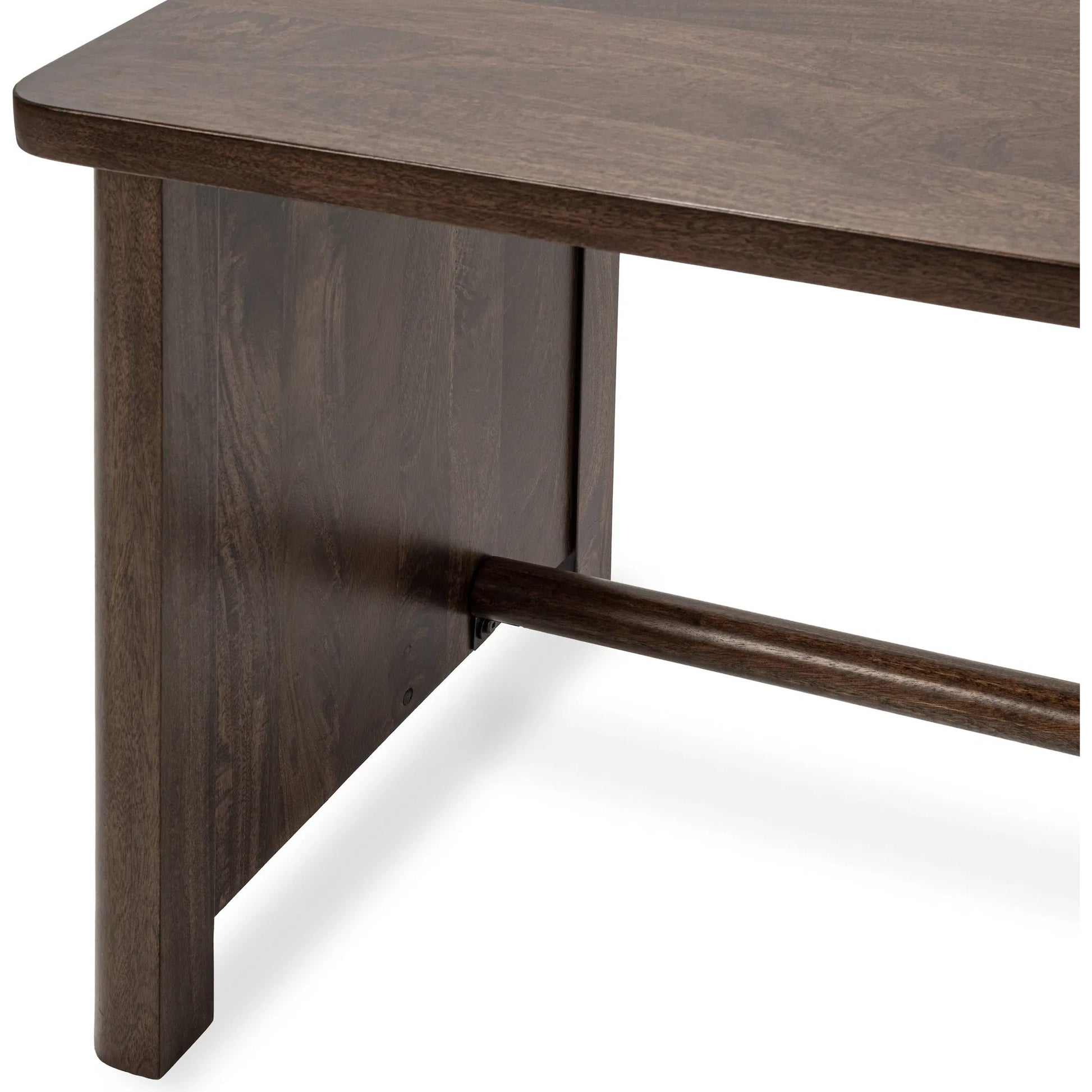 Norwood Desk by Classic Home in bark brown. Made from mango wood in a traditional style.
