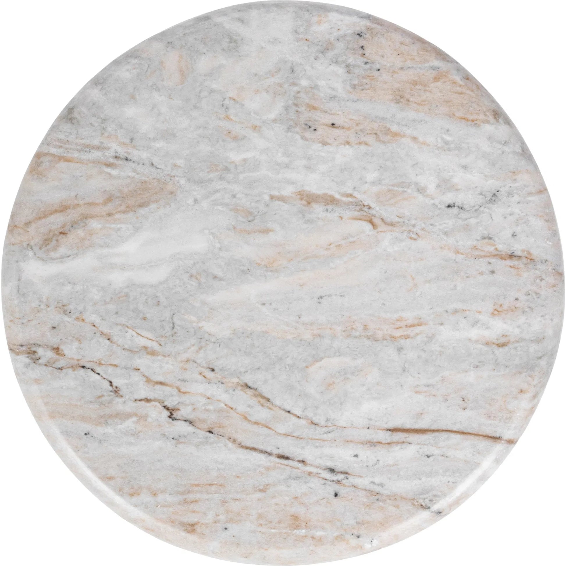Huxley Round Accent Table by Classic Home in rusty gray. Made from marble in a unique style.
