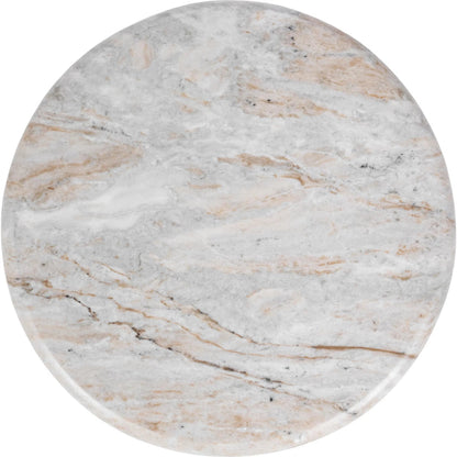 Huxley Round Accent Table by Classic Home in rusty gray. Made from marble in a unique style.