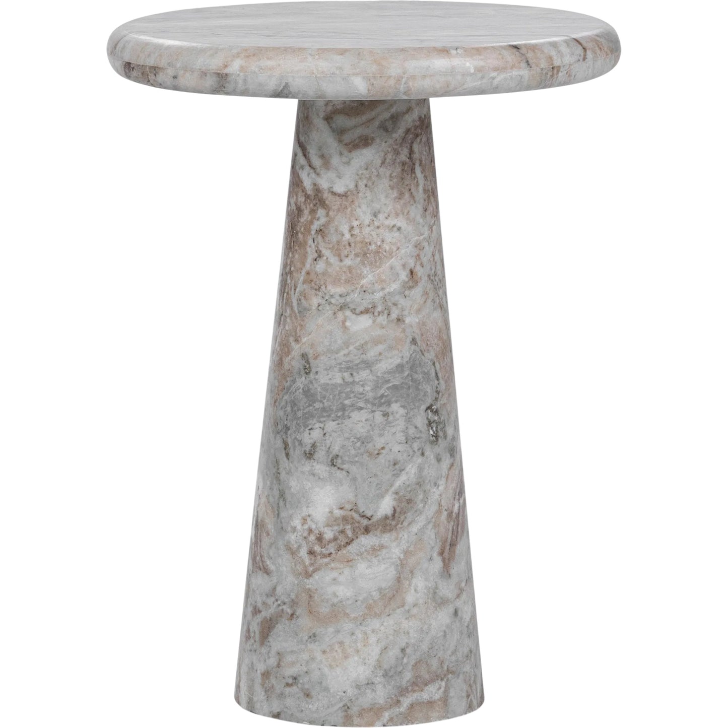 000 SI-2537872 | Primary Silo | Huxley Round Accent Table by Classic Home in rusty gray. Made from marble in a unique style.