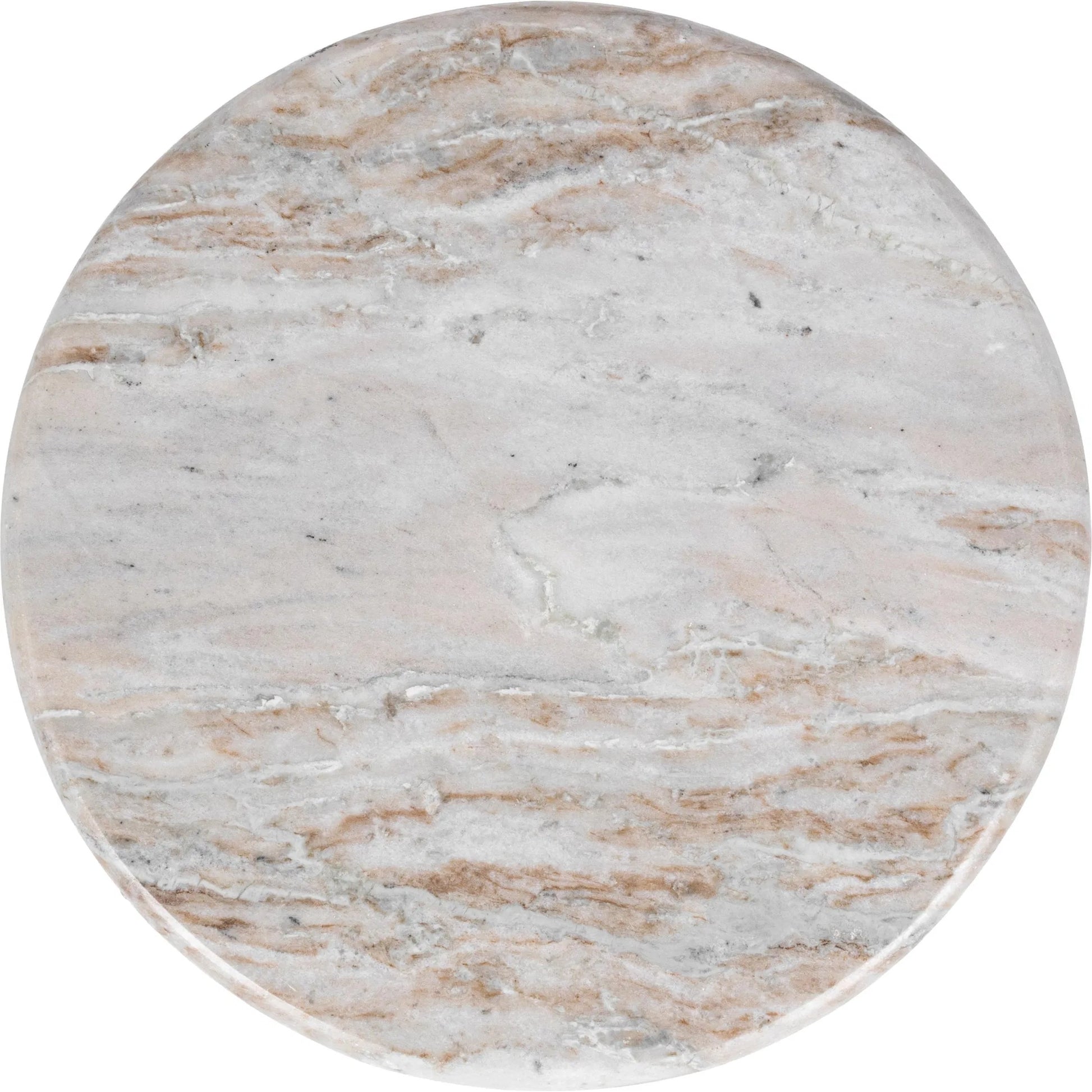 Huxley Round Accent Table by Classic Home in rusty gray. Made from marble in a unique style.
