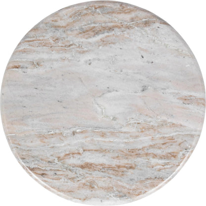 Huxley Round Accent Table by Classic Home in rusty gray. Made from marble in a unique style.