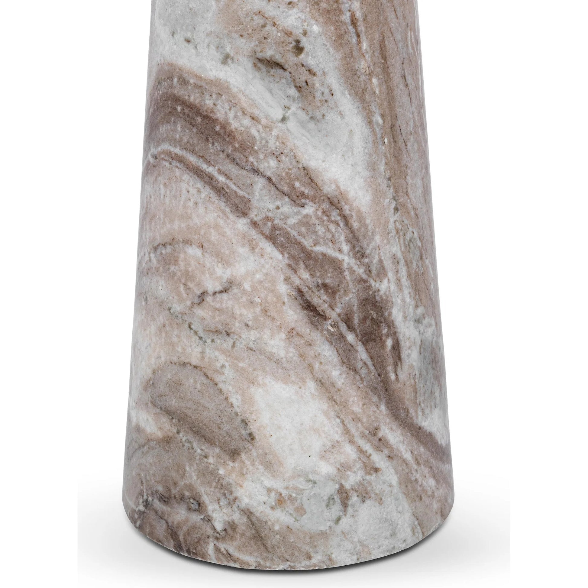 Huxley Round Accent Table by Classic Home in rusty gray. Made from marble in a unique style.