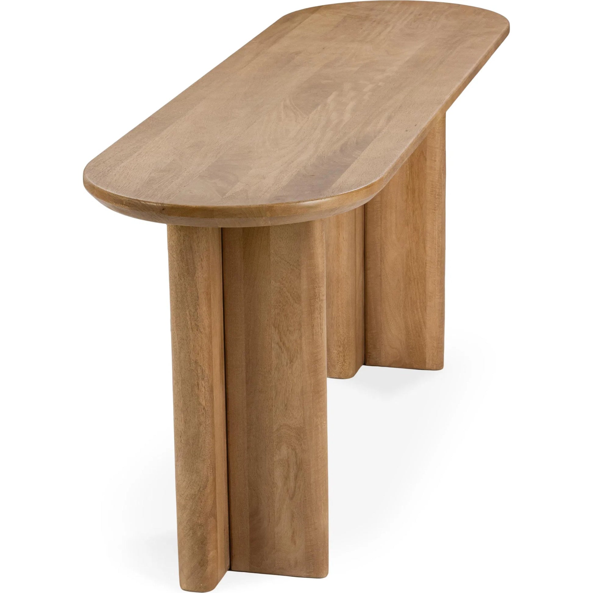 Montengo Solid Console Table by Classic Home in natural maple. Made from mango wood in a unique style.