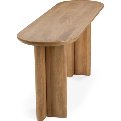 Montengo Solid Console Table by Classic Home in natural maple. Made from mango wood in a unique style.